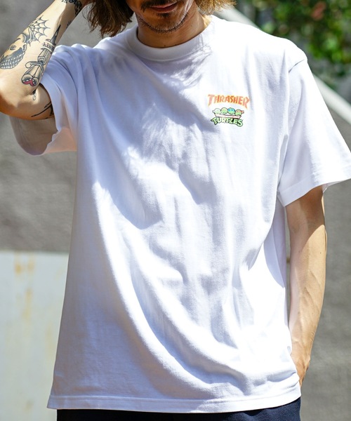 THRASHER(スラッシャー)の「【直営店限定モデル】NINJA TURTLES 6 S/S T-SHIRTS/スラッシャー半袖Tシャツ(Tシャツ/カットソー・メンズ・イエロー/ホワイト/ブラック/ダークグリーン・MEDIUM/LARGE/X-LARGE/XX-LARGE)」の11枚目の写真