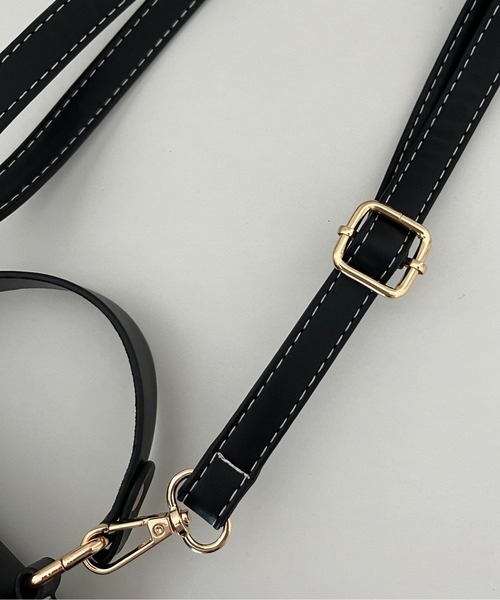 prose verse(プロズヴェール)の「フロントベルトバッグ(かごバッグ・レディース・アイボリー/ブラック・フリ-)」の13枚目の写真