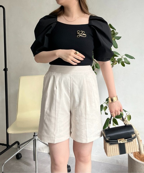 prose verse(プロズヴェール)の「フロントベルトバッグ(かごバッグ・レディース・アイボリー/ブラック・フリ-)」の4枚目の写真