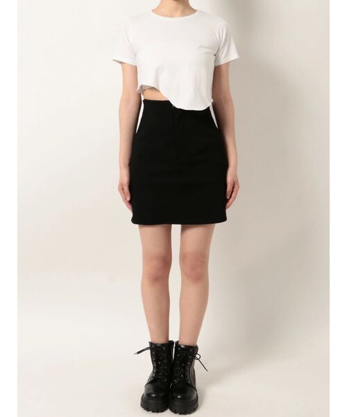 EMODA（エモダ）の「ヘムカーブTシャツ（Tシャツ/カットソー・レディース・ブルー/カーキ/ブラック/ホワイト・FREE）」の13枚目の写真