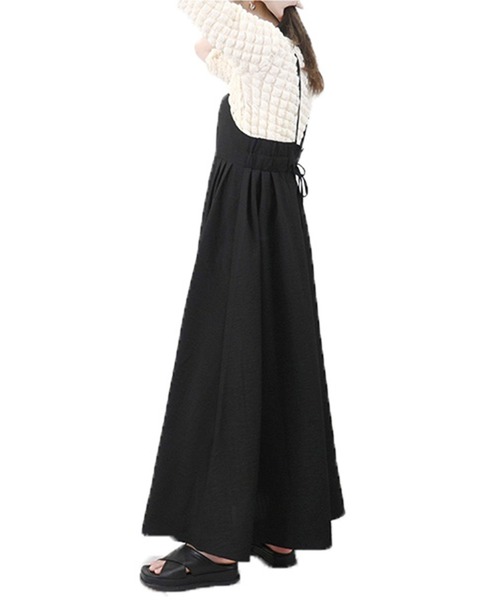 STYLEBLOCK(スタイルブロック)の「リネンタッチレースアップキャミワンピース(ワンピース・レディース・オレンジ/ライトベージュ/ブラック/グリーン/ブルー・M)」の8枚目の写真