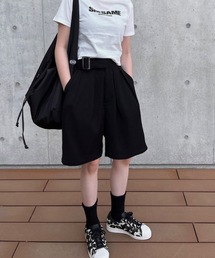 ベルトタックショートパンツ
