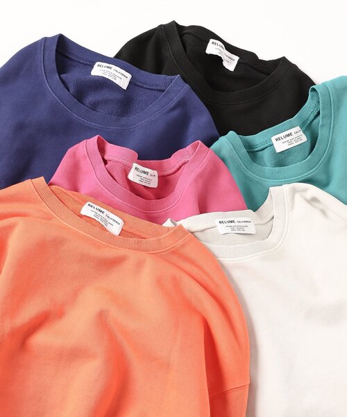 JOURNAL STANDARD relume（ジャーナルスタンダード　レリューム）の「CALIFORNIA オーバーサイズ スリットスウェット（スウェット・メンズ・ベージュ系その他/ブラック/ライトグリーン/ピンク/シャーベット/ダークブルー・MEDIUM/LARGE/SMALL）」の7枚目の写真