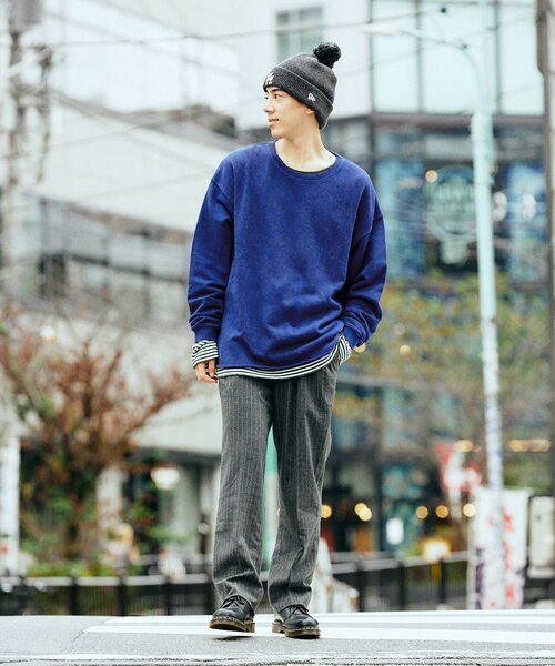 JOURNAL STANDARD relume（ジャーナルスタンダード　レリューム）の「CALIFORNIA オーバーサイズ スリットスウェット（スウェット・メンズ・ベージュ系その他/ブラック/ライトグリーン/ピンク/シャーベット/ダークブルー・MEDIUM/LARGE/SMALL）」の14枚目の写真