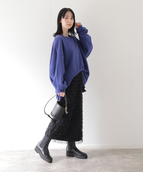 JOURNAL STANDARD relume（ジャーナルスタンダード　レリューム）の「CALIFORNIA オーバーサイズ スリットスウェット（スウェット・メンズ・ベージュ系その他/ブラック/ライトグリーン/ピンク/シャーベット/ダークブルー・MEDIUM/LARGE/SMALL）」の15枚目の写真