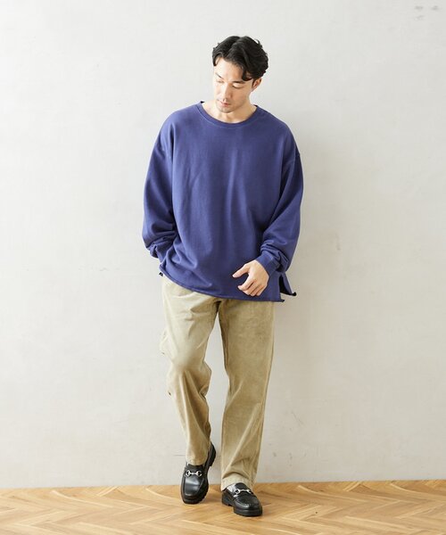 JOURNAL STANDARD relume（ジャーナルスタンダード　レリューム）の「CALIFORNIA オーバーサイズ スリットスウェット（スウェット・メンズ・ベージュ系その他/ブラック/ライトグリーン/ピンク/シャーベット/ダークブルー・MEDIUM/LARGE/SMALL）」の16枚目の写真