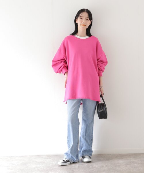 JOURNAL STANDARD relume（ジャーナルスタンダード　レリューム）の「CALIFORNIA オーバーサイズ スリットスウェット（スウェット・メンズ・ベージュ系その他/ブラック/ライトグリーン/ピンク/シャーベット/ダークブルー・MEDIUM/LARGE/SMALL）」の17枚目の写真