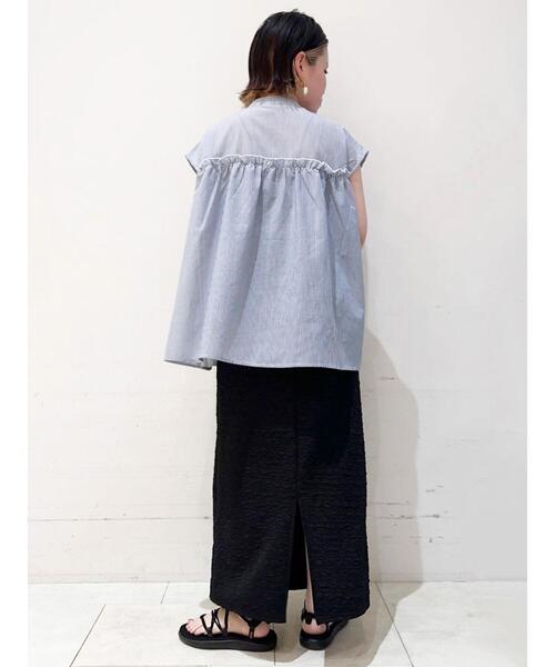 Te chichi TERRASSE（テチチテラス）の「ギャザーフリルバンドカラーブラウス（シャツ/ブラウス・レディース・ピンク/ブルー/オフホワイト・F）」の15枚目の写真