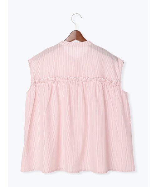 Te chichi TERRASSE（テチチテラス）の「ギャザーフリルバンドカラーブラウス（シャツ/ブラウス・レディース・ピンク/ブルー/オフホワイト・F）」の7枚目の写真