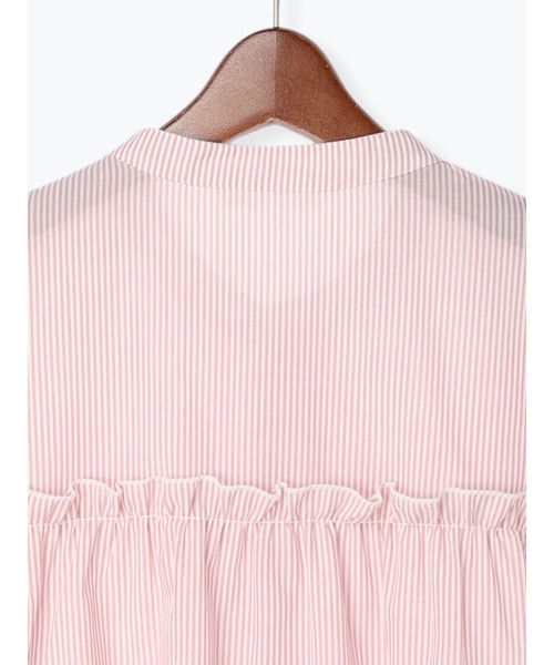 Te chichi TERRASSE（テチチテラス）の「ギャザーフリルバンドカラーブラウス（シャツ/ブラウス・レディース・ピンク/ブルー/オフホワイト・F）」の8枚目の写真