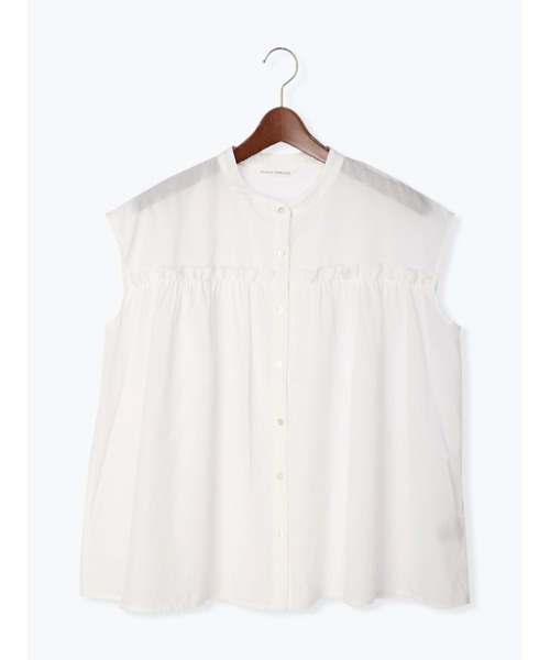 Te chichi TERRASSE（テチチテラス）の「ギャザーフリルバンドカラーブラウス（シャツ/ブラウス・レディース・ピンク/ブルー/オフホワイト・F）」の12枚目の写真