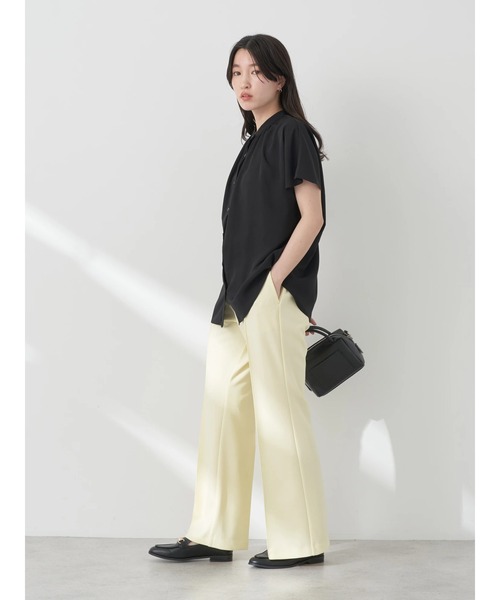 earth music&ecology(アースミュージックアンドエコロジー)の「スタンドギャザーブラウス(シャツ/ブラウス・レディース・ブラック/オフホワイト/イエロー/ミント・FREE)」の16枚目の写真