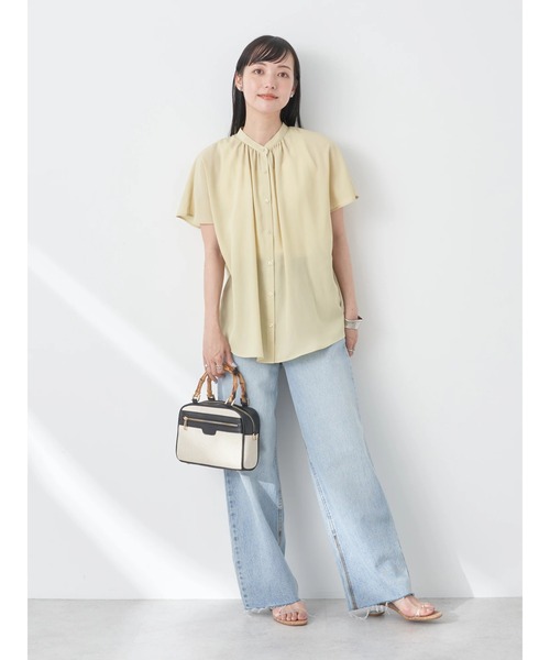 earth music&ecology(アースミュージックアンドエコロジー)の「スタンドギャザーブラウス(シャツ/ブラウス・レディース・ブラック/オフホワイト/イエロー/ミント・FREE)」の22枚目の写真