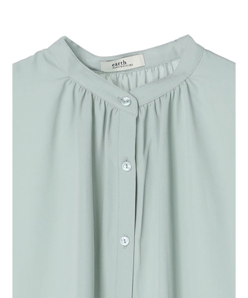 earth music&ecology(アースミュージックアンドエコロジー)の「スタンドギャザーブラウス(シャツ/ブラウス・レディース・ブラック/オフホワイト/イエロー/ミント・FREE)」の13枚目の写真
