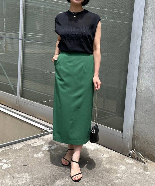 COLLAGE GALLARDAGALANTE（コラージュガリャルダガランテ）の「シアーロゴサマーニット（ニット/セーター・レディース・ブラック/ホワイト・FREE）」の21枚目の写真