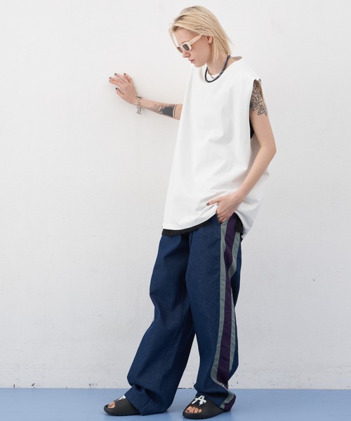 AIVER(アイバー)の「AIVER 12/-ウォッシュ天竺ヘビーウエイトN/S TEE(Tシャツ/カットソー・メンズ・ブルー/ブラック/ナチュラル/オフホワイト・MEDIUM/SMALL/LARGE)」の9枚目の写真