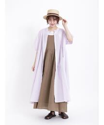 Samansa Mos2 | 先染め柄アソート前後着ワンピース(ワンピース)