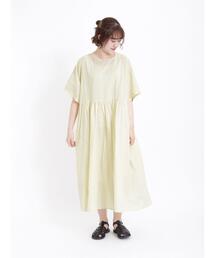 Samansa Mos2 | 先染め柄アソート前後着ワンピース(ワンピース)