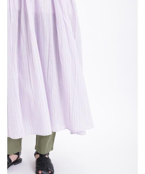 Samansa Mos2（サマンサ モスモス）の「先染め柄アソート前後着ワンピース（ワンピース・レディース・ブルー/ラベンダー/イエロー/オフホワイト・F）」の8枚目の写真