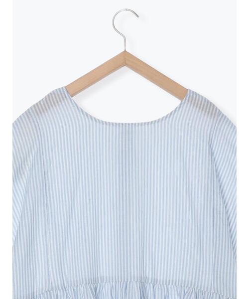 Samansa Mos2（サマンサ モスモス）の「先染め柄アソート前後着ワンピース（ワンピース・レディース・ブルー/ラベンダー/イエロー/オフホワイト・F）」の14枚目の写真