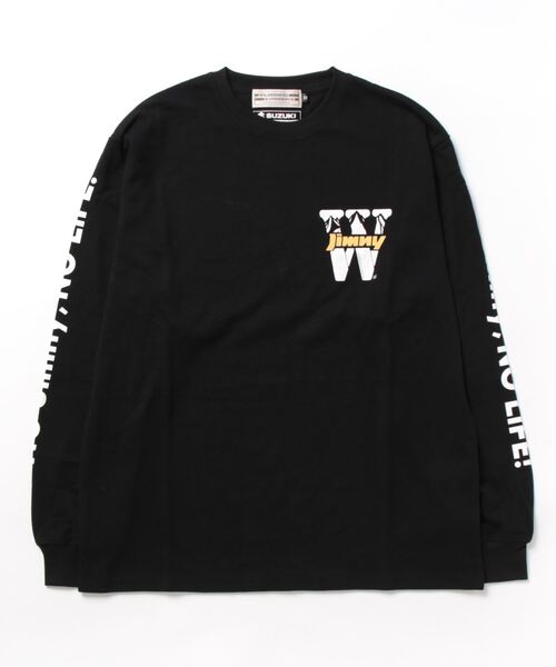 WILDERNESS EXPERIENCE(ウィルダネスエクスペリエンス)の「WILDERNESS EXPERIENCE WD×JIMNY マウンテンW JIMNY ロングTシャツ(Tシャツ/カットソー・メンズ・グレー/ホワイト/ブラック・L/XL/M)」の3枚目の写真