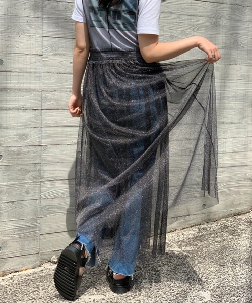 mi via loca（ミヴィアロカ）の「レイヤード ラメチュール ワンピース