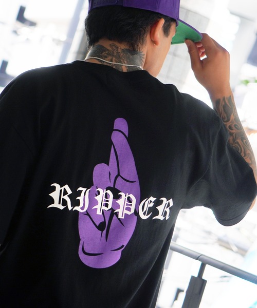【RIPPER】フィンガーロゴ Tシャツ / Finger logo T-shirt（Tシャツ/カットソー）｜RIPPER（リッパー）