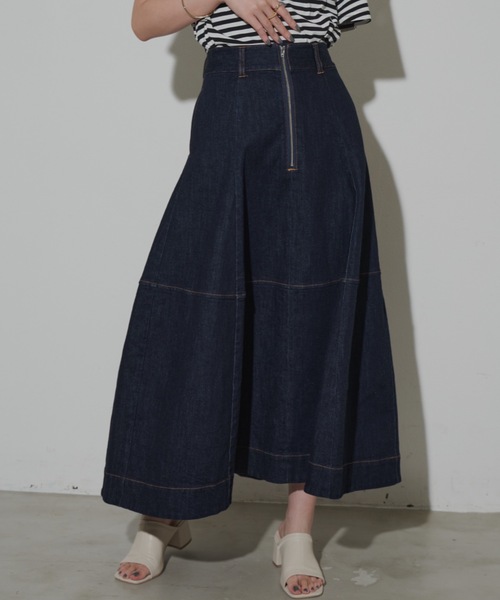 【セール】デニムコクーンスカート（デニムスカート）｜Aunt Marie's（アントマリーズ）