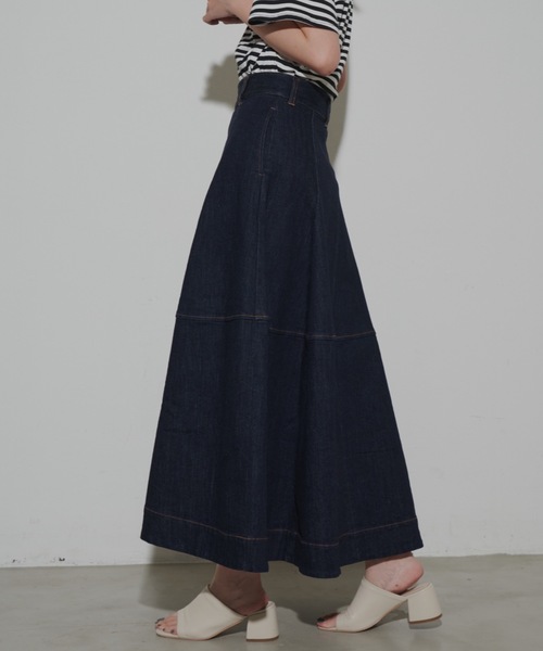 Aunt Marie's（アントマリーズ）の「デニムコクーンスカート（デニムスカート・レディース・ネイビー・マルチサイズ）」の4枚目の写真