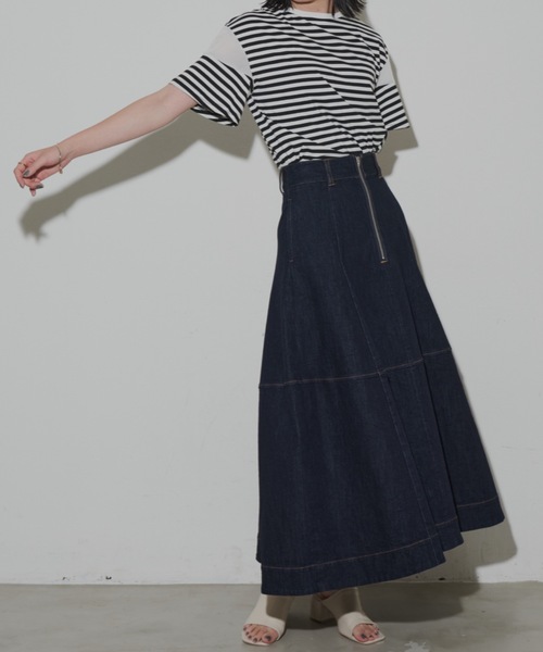 Aunt Marie's（アントマリーズ）の「デニムコクーンスカート（デニムスカート・レディース・ネイビー・マルチサイズ）」の7枚目の写真