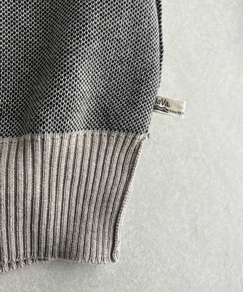 Java（ジャバ）の「《Javaジャバコラボ》風合い溢れるこだわりのデザイン。主役級4wayジャガードロゴニット（ニット/セーター・レディース・ブラック/グレー/グリーン/ベージュ・LARGE/MEDIUM/SMALL/X-LARGE）」の5枚目の写真