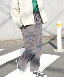 CUBE SUGAR | 空紡糸ツイルフィードサックプリントイージーパンツ(その他パンツ)