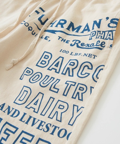 CUBE SUGAR（キューブシュガー）の「空紡糸ツイルフィードサックプリントイージーパンツ（その他パンツ・レディース・グレー系その他/ベージュ系その他/ベージュ系その他2・M）」の10枚目の写真