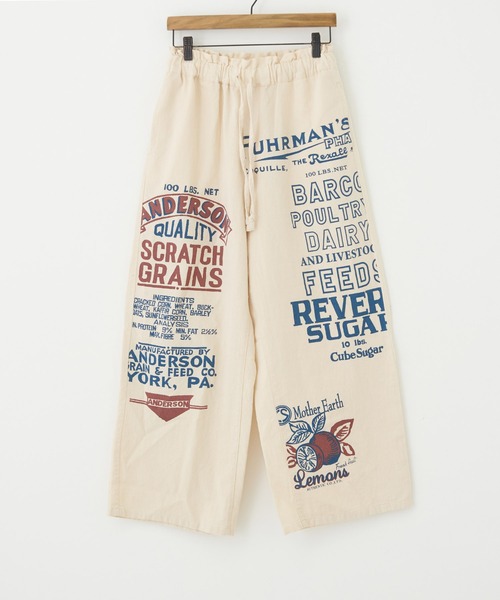 CUBE SUGAR（キューブシュガー）の「空紡糸ツイルフィードサックプリントイージーパンツ（その他パンツ・レディース・グレー系その他/ベージュ系その他/ベージュ系その他2・M）」の20枚目の写真