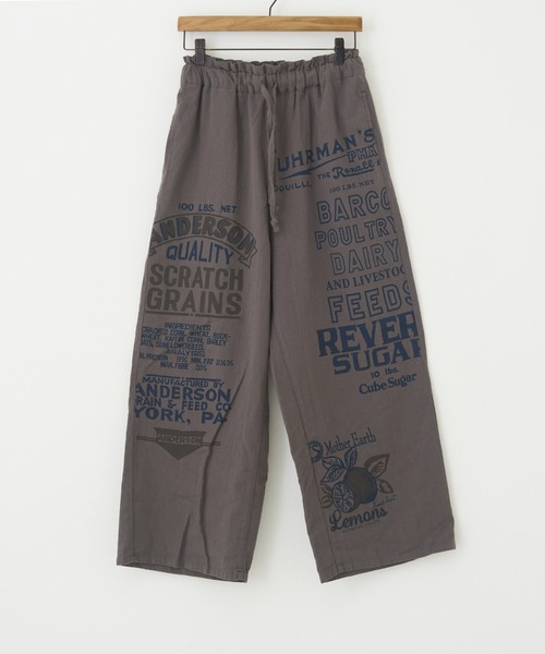 CUBE SUGAR（キューブシュガー）の「空紡糸ツイルフィードサックプリントイージーパンツ（その他パンツ・レディース・グレー系その他/ベージュ系その他/ベージュ系その他2・M）」の21枚目の写真