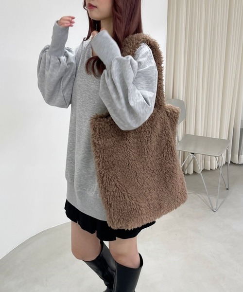 Heather（ヘザー）の「ファートートBAG　973250（トートバッグ・レディース・アイボリー/ブラウン・ONE SIZE）」の11枚目の写真