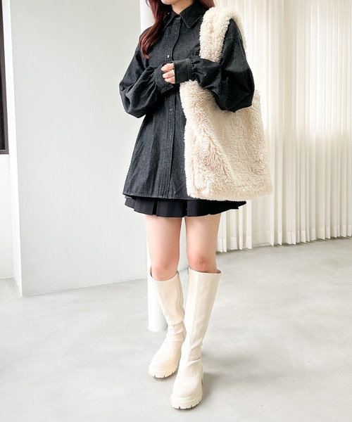 Heather（ヘザー）の「ファートートBAG　973250（トートバッグ・レディース・アイボリー/ブラウン・ONE SIZE）」の22枚目の写真