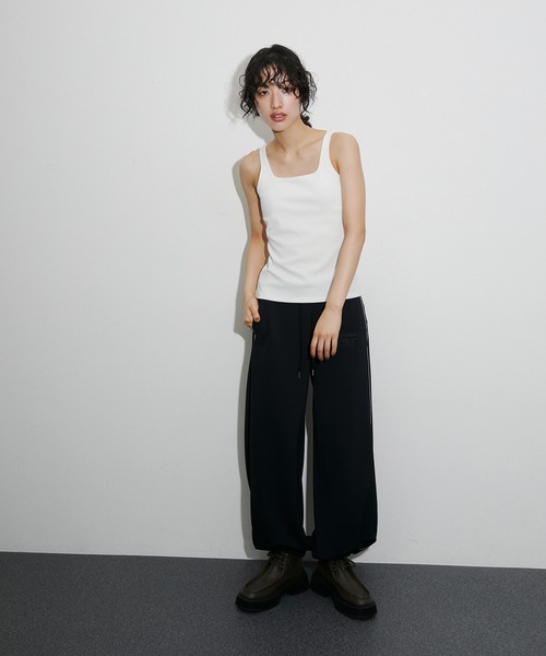 ADAM ET ROPE'（アダムエロペ）の「カップ付きタンクトップ（タンクトップ・レディース・ホワイト/ブラック・FREE）」の12枚目の写真