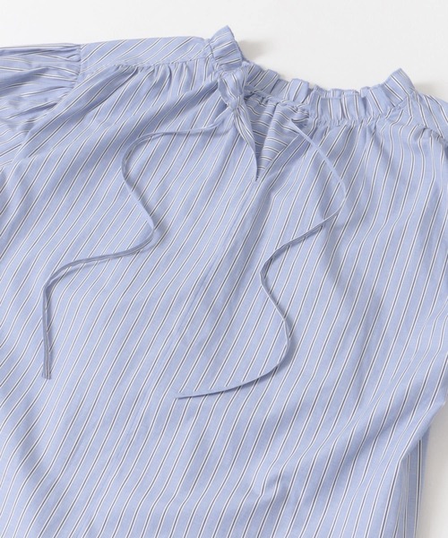 URBAN RESEARCH Sonny Label(アーバンリサーチサニーレーベル)の「2WAYスタンドカラーフリルブラウス(シャツ/ブラウス・レディース・ドット/ストライプ/ブラック・FREE)」の10枚目の写真