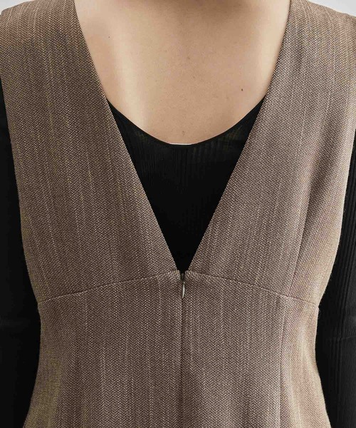 ROPE'（ロペ）の「【着丈が選べる】ツイード調ジャンパースカート（ジャンパースカート・レディース・ブラウン系その他/ネイビー・38/T38）」の9枚目の写真