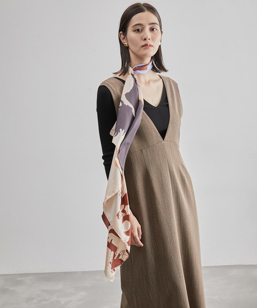 ROPE'（ロペ）の「【着丈が選べる】ツイード調ジャンパースカート（ジャンパースカート・レディース・ブラウン系その他/ネイビー・38/T38）」の18枚目の写真