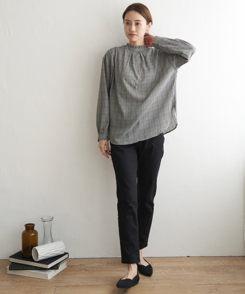 ikka（イッカ）の「ストレッチスキニーパンツ（その他パンツ・レディース・ダークネイビー/ダークグリーン/ブラック/ベージュ/オレンジ系その他・S/M/L）」の6枚目の写真