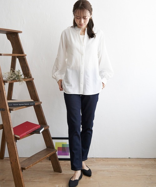 ikka（イッカ）の「ストレッチスキニーパンツ（その他パンツ・レディース・ダークネイビー/ダークグリーン/ブラック/ベージュ/オレンジ系その他・S/M/L）」の12枚目の写真