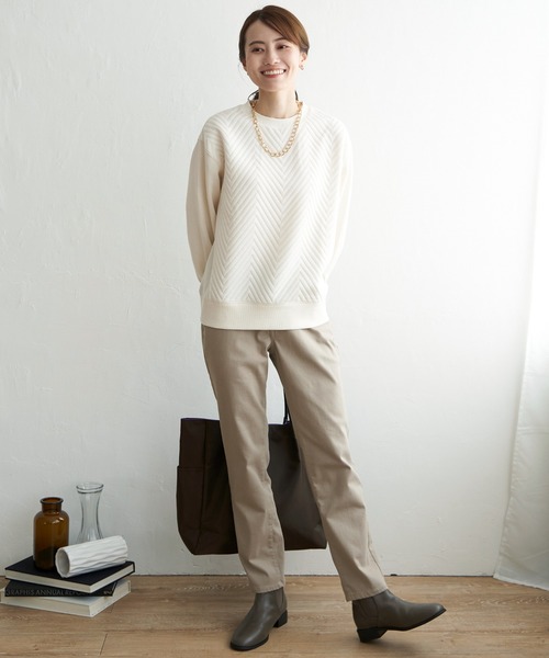 ikka（イッカ）の「ストレッチスキニーパンツ（その他パンツ・レディース・ダークネイビー/ダークグリーン/ブラック/ベージュ/オレンジ系その他・S/M/L）」の8枚目の写真