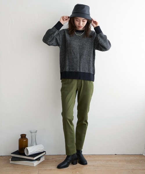 ikka（イッカ）の「ストレッチスキニーパンツ（その他パンツ・レディース・ダークネイビー/ダークグリーン/ブラック/ベージュ/オレンジ系その他・S/M/L）」の10枚目の写真