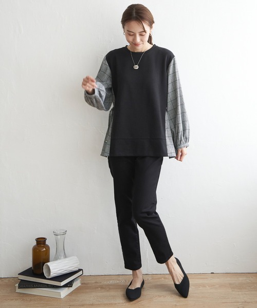 ikka（イッカ）の「ストレッチスキニーパンツ（その他パンツ・レディース・ダークネイビー/ダークグリーン/ブラック/ベージュ/オレンジ系その他・S/M/L）」の7枚目の写真