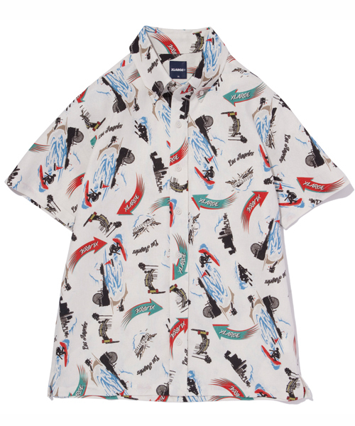 XLARGE（エクストララージ）の「S/S ALOHA PRINT SHIRT（シャツ/ブラウス・メンズ・ホワイト/ブラック・SMALL/MEDIUM/X-LARGE/LARGE）」の2枚目の写真
