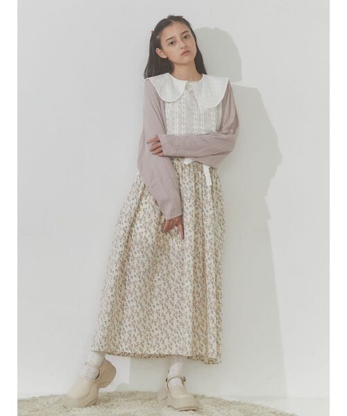 merry jenny（メリージェニー）の「big collar ベスト（ベスト・レディース・ブラック/オフホワイト・FREE）」の13枚目の写真