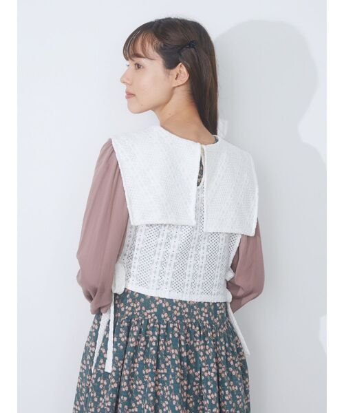 merry jenny（メリージェニー）の「big collar ベスト（ベスト・レディース・ブラック/オフホワイト・FREE）」の21枚目の写真