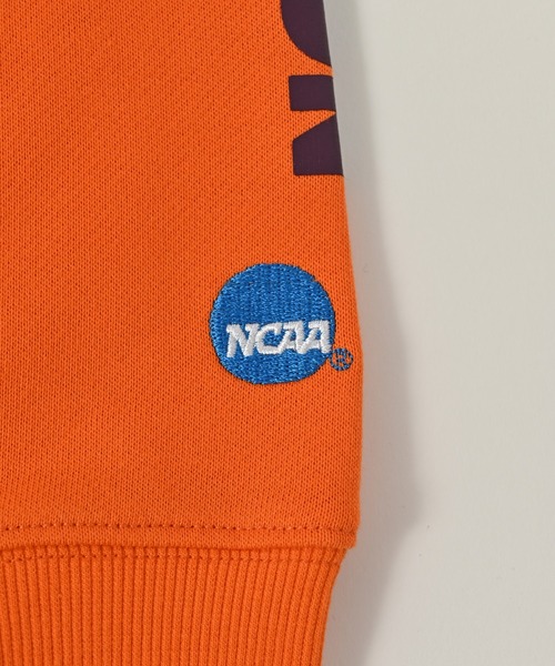 NCAA（エヌシーエーエー）の「【NCAA】別注 袖プリントトレーナー（80～120cm）（スウェット・キッズ・オレンジ/杢グレー・80/90/100/110/120）」の9枚目の写真